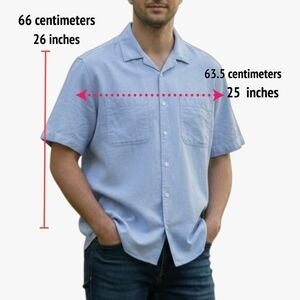 Casual Blue Button Down Shirt for Men